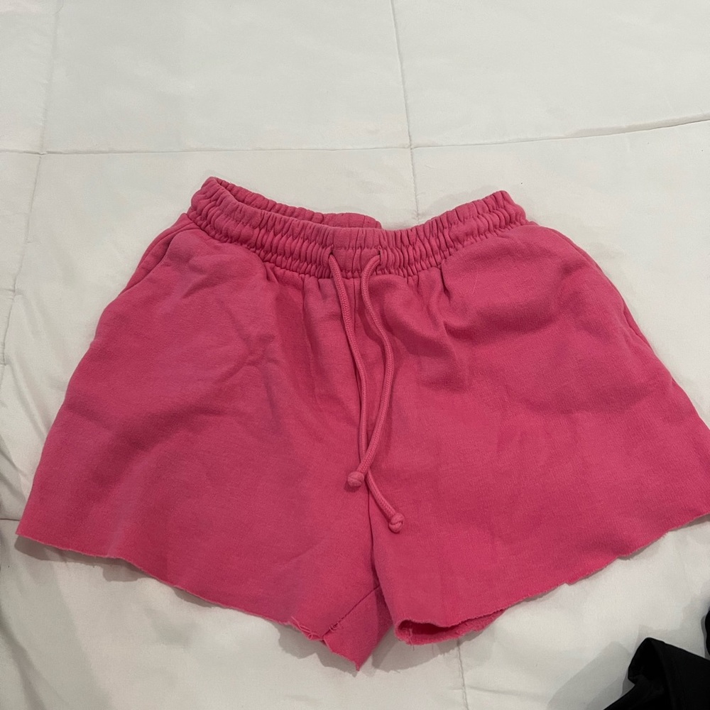 Zara Hot Pink Sweat Shorts